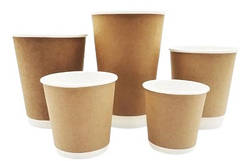 Стакан паперовий АС Double Wall білий/крафт 180 мл (122252/25шт)