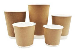 Стакан паперовий АС Double Wall білий/крафт 440 мл (122422/20шт)