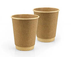 Склянка паперовий АС Double Wall крафт/крафт 180 мл (122270/25 шт.)