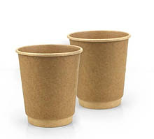 Стакан паперовий АС Double Wall крафт/крафт 270 мл (122271/25шт)