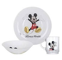 Набір для дітей Luminarc Disney Mickey Colors 3 предмети ударостійке скло (2124L)
