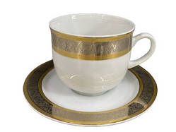 Набір чайний Thun Opal (шир. кант платина,золот) на 6 персон 12 предметів 270 мл порцеляна (8400700)