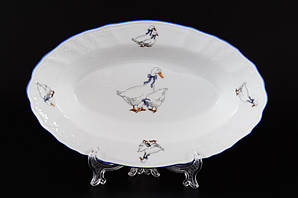 Блюдо овальне 24 см Bernadotte Гуси 5936B52