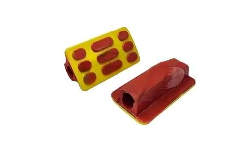 Гумки підніжок водія Delta (червоні з жовтою вставкою mod:2) EVO