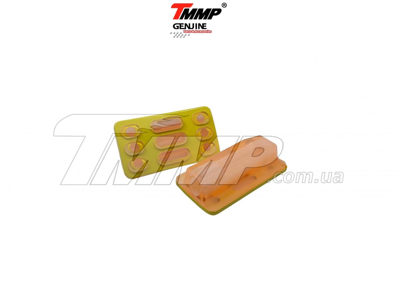 Гумки підніжок водія Delta (поліуретан-червоний, метал-жовтий) TMMP EVO