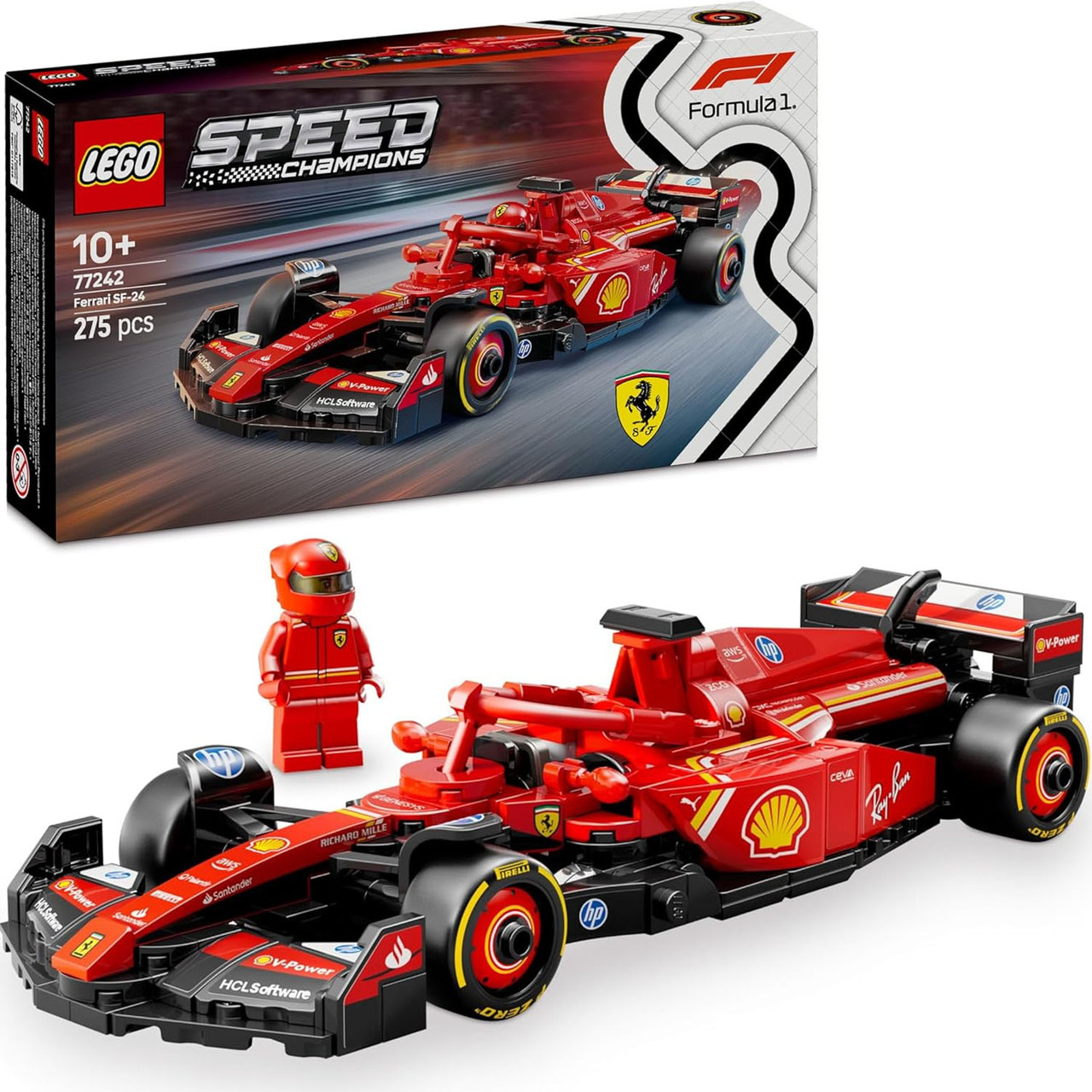Конструктор Лего Спід Чемпіонс Формула 1 Болід Феррарі F1 Lego Speed Champions Ferrari SF-24 77242