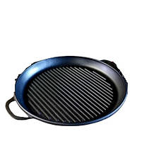 Кришка-сковорода S@T гриль d34 см h4 см чавун (340-40GR)