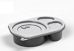 Соусник Itex PЕТ чорний тройной 80+20+11мл пластик (IT-3Ч/1000шт)