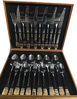 Столове приладдя Elit Версаче золото 30 предметів неіржавка сталь (85-30А Elit)