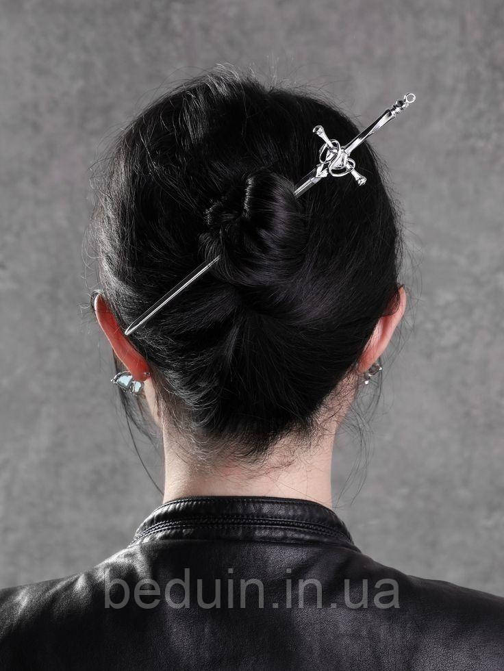 Японська металева паличка в пучок " Меч" шпилька для волосся, шпилька — Aushal Jewellery