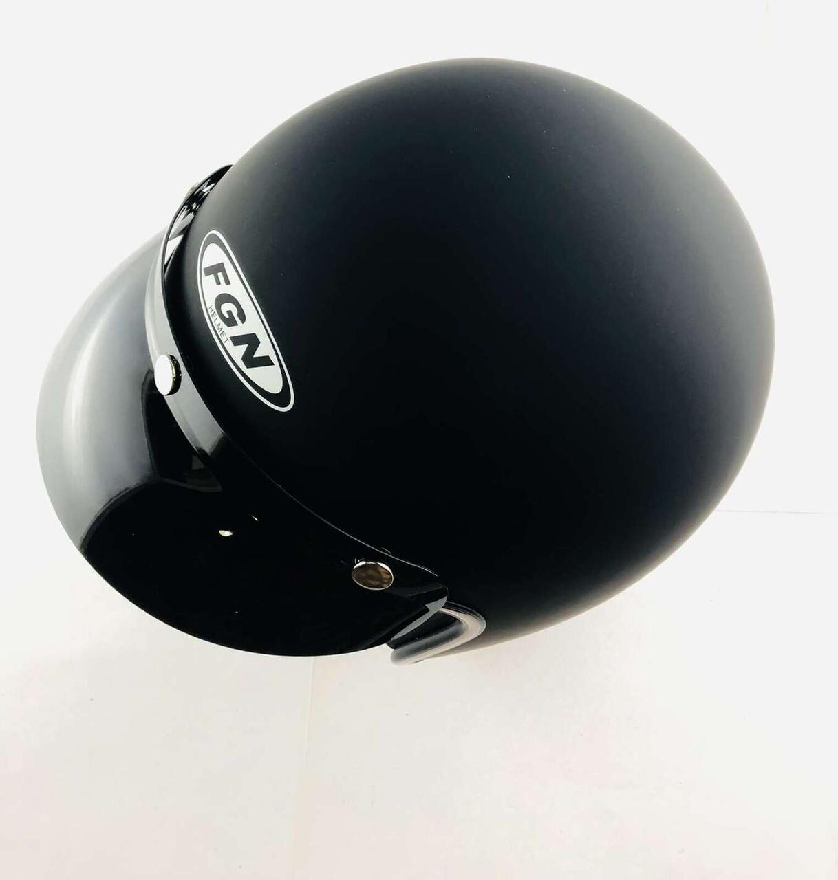 Шолом відкритий (з козирком, size:L, чорний матовий) FGN