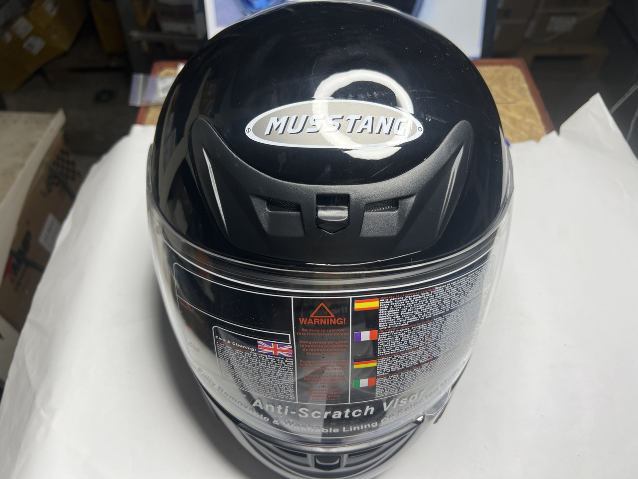 Шолом-інтеграл (mod:B-38) (size:S,чорний) Мустанг VDK