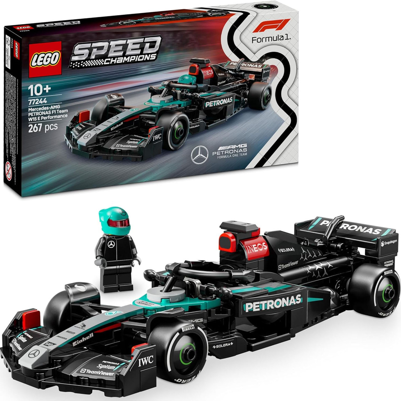 Конструктор Лего Спід Чемпіонс Болід Мерседес Ф1 Lego Speed Champions Mercedes-AMG F1 W15 77244
