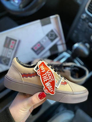 Кеди кросівки Vans Old Skool x Nintendo Game Over Light Brown бежеві унісекс весна літо, фото 3