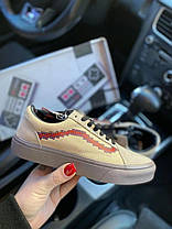 Кеди кросівки Vans Old Skool x Nintendo Game Over Light Brown бежеві унісекс весна літо, фото 4