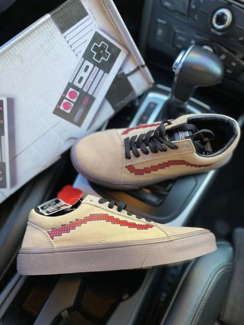 Кеди кросівки Vans Old Skool x Nintendo Game Over Light Brown бежеві унісекс весна літо