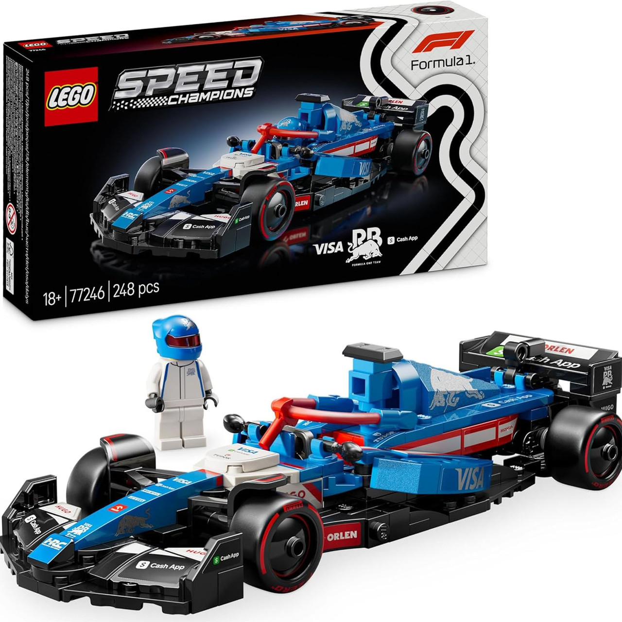 Лего Спід Чемпіон Болід Формула 1 Lego Speed Champions F1 Visa Cash RB VCARB 01 77246