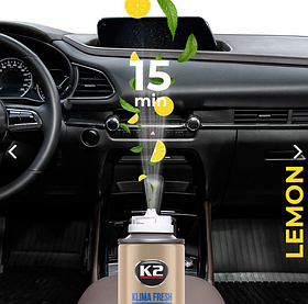 Очищувач освіжувач кондиціонера К-2 KLIMA FRESH LEMON (бомбочка). 150мл, очищувач кондиціонера
