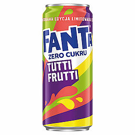 Газований напій Fanta Tutti Frutti Zero Sugar 330ml