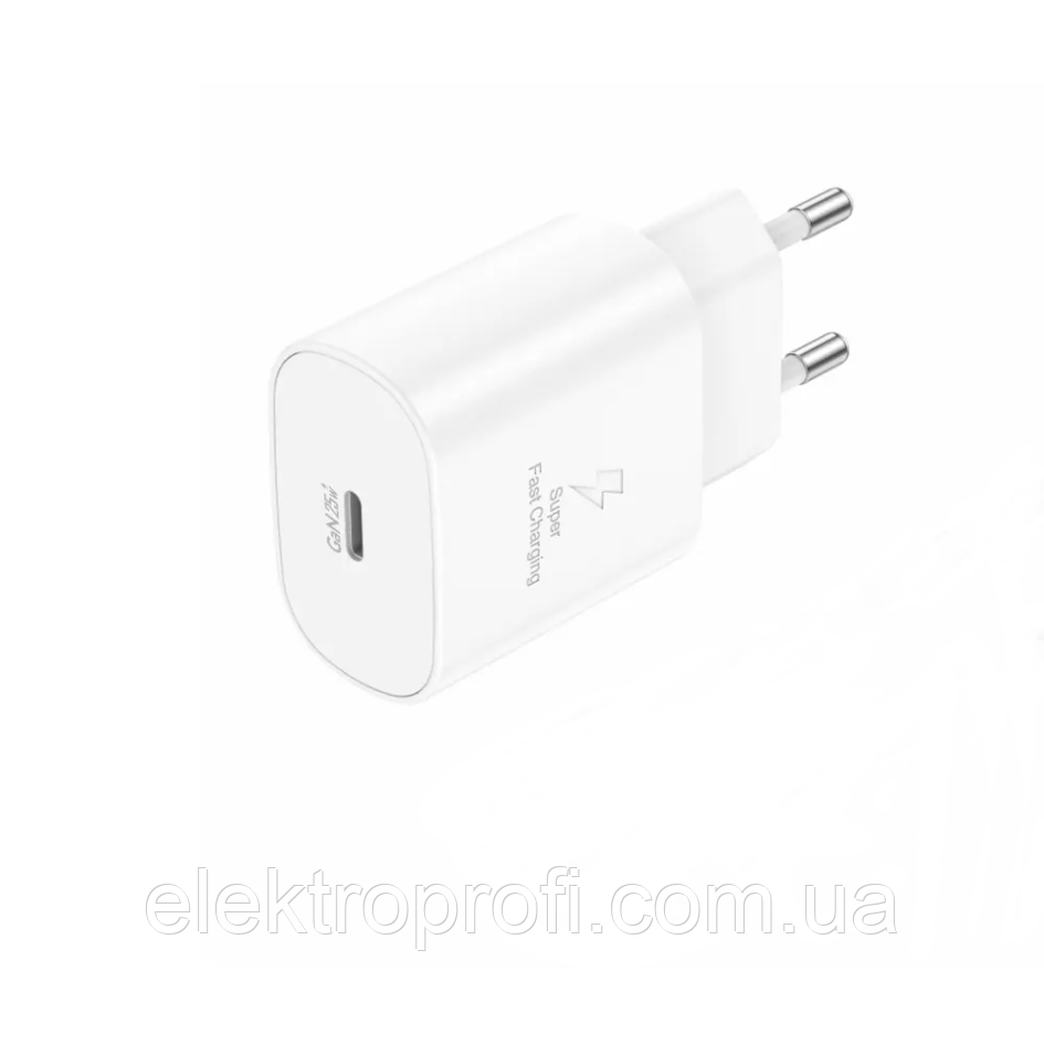 Зарядний пристрій Foneng (EU51-CH-W) USB-C GaN Charger (25W)