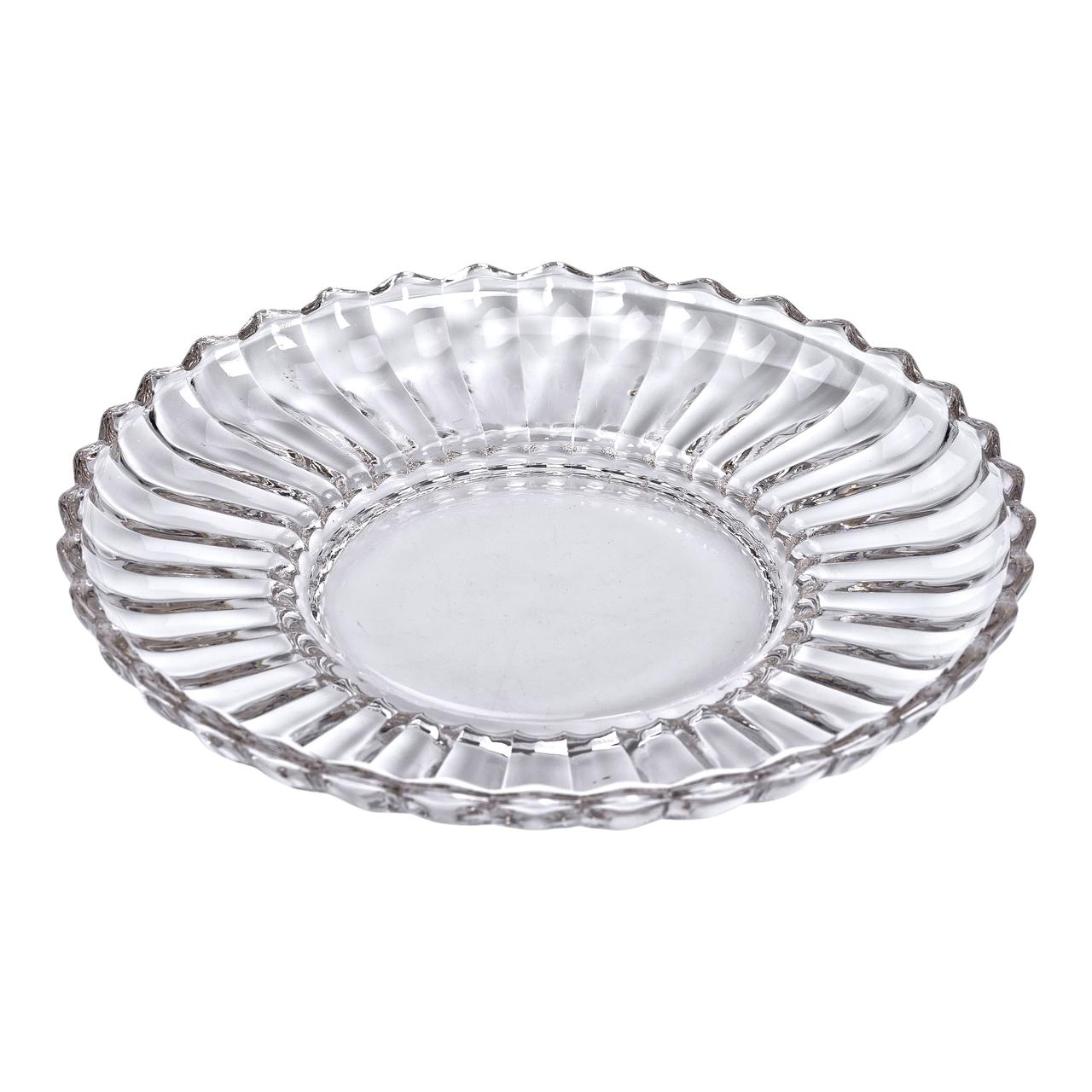 Сервірувальне блюдо Ø 28 см прозоре кругле для дому та кафе, фото 1