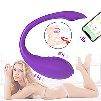 Выбратор женский с дистанционным управлением, 9 режимов APP, фіолетовий