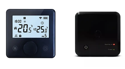 Бездротовий кімнатний термостат WiFi Tervix Pro Line для газового/електричного котла, чорний 118330