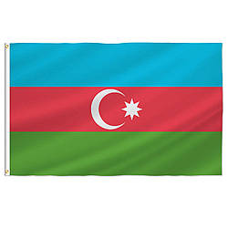 Азербайджанський прапор 150х90 см з поліестеру RESTEQ — офіційний державний символ