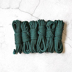 Набір мотузок для шибарі 6х8м. 6 мм, джут. зелена