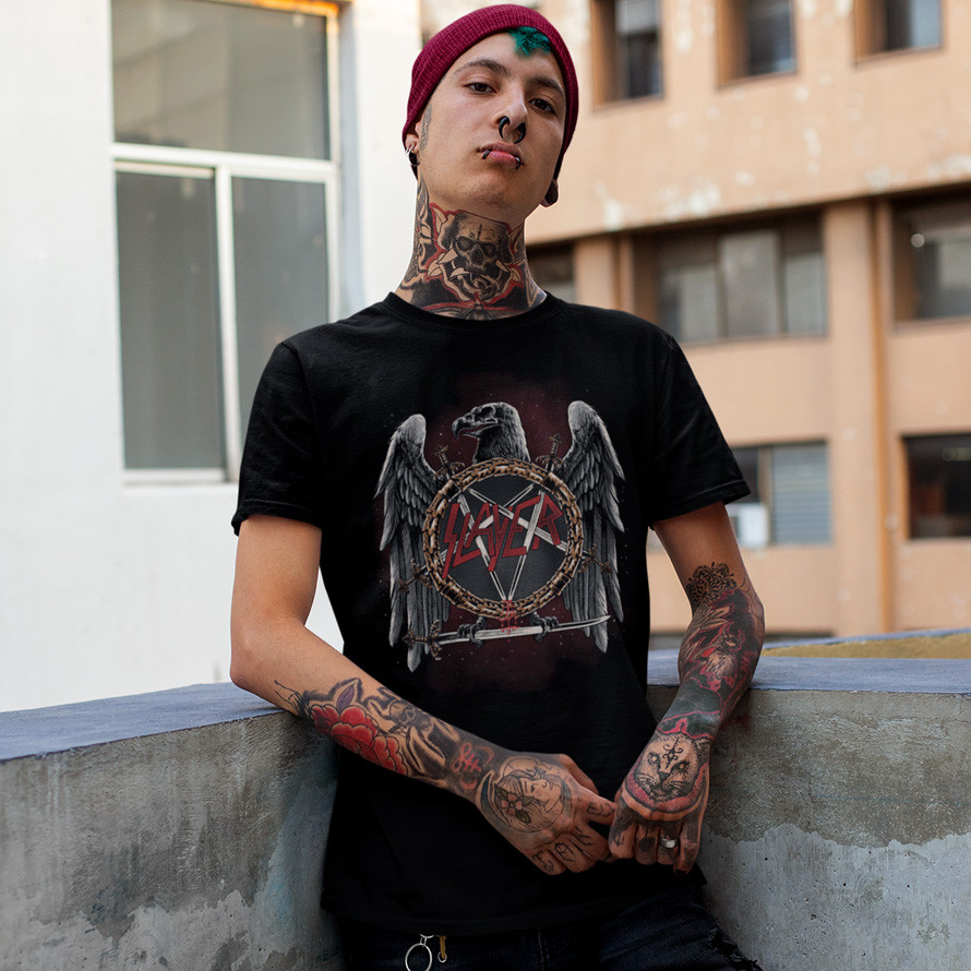 Футболка унісекс Slayer (Eagle and Sword) XS чорний, фото 1