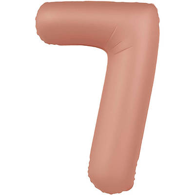 FlexMetal 40" Цифра Slim Димчасто рожева 7 Matte Vintage Rose Фольгована куля — В УП MrShar
