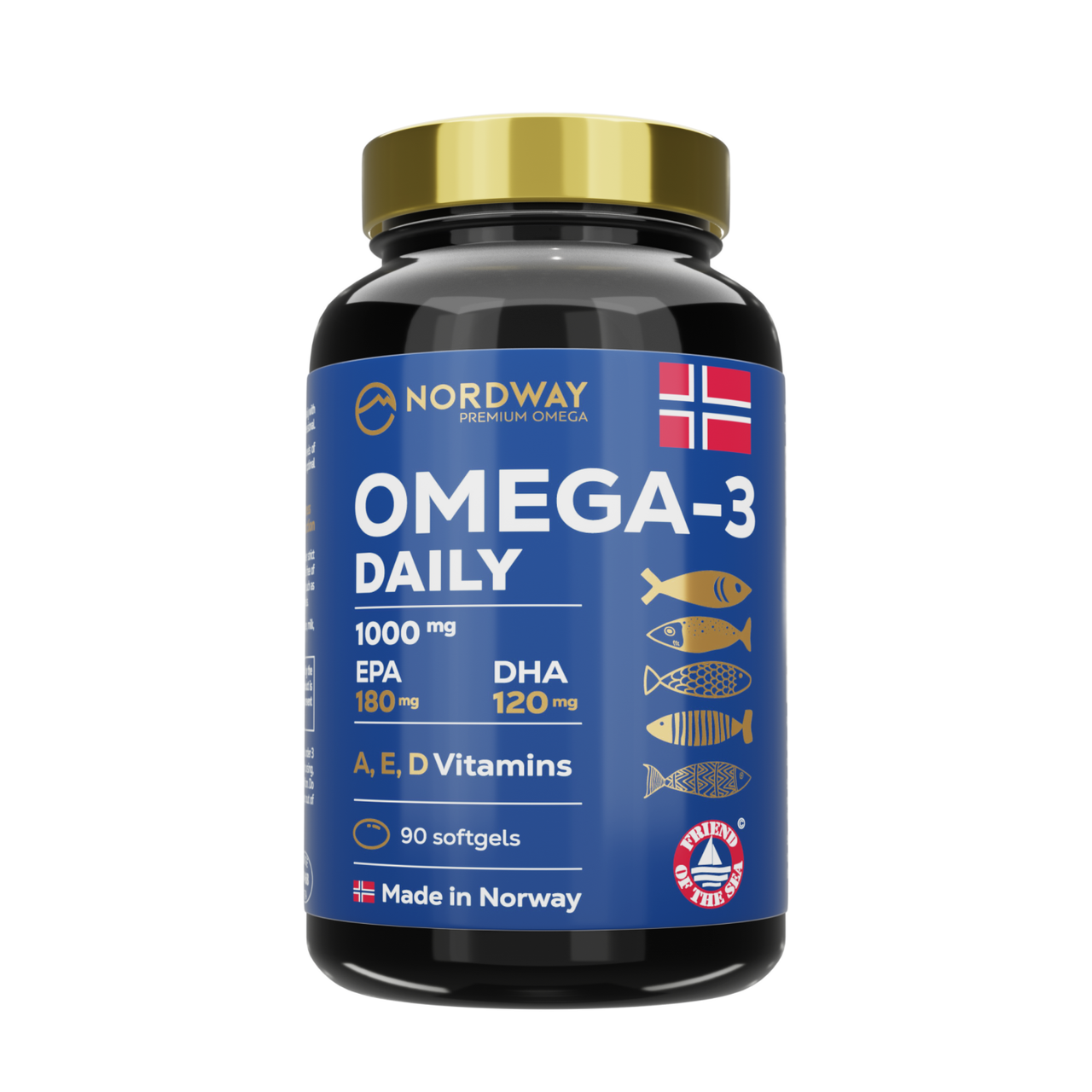 Омега 1000 мг NORDWAY OMEGA-3 Daily 1000мг 90 капсул