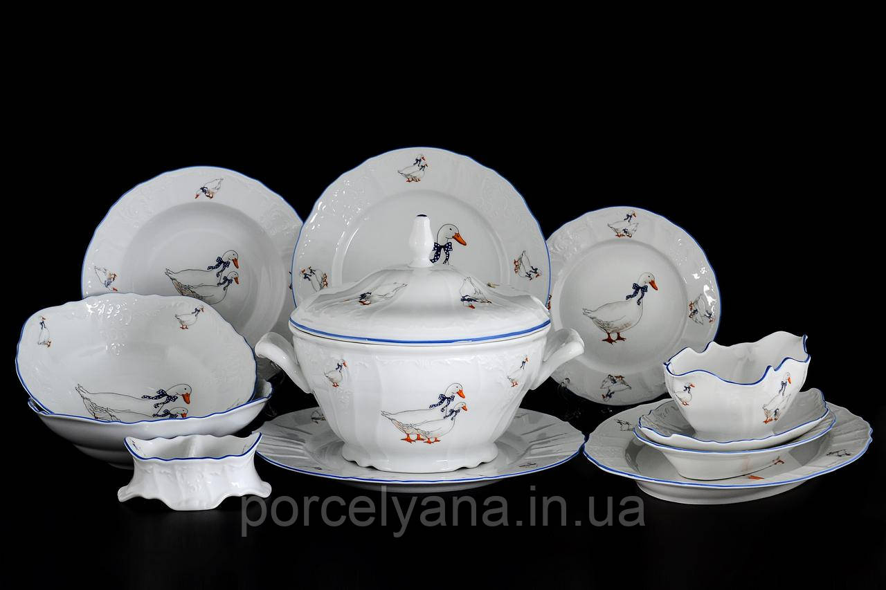 Столовий порцеляновий сервіз 26 предмети Thun Bernadotte Гуси 5936B52, фото 1
