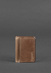 Шкіряна обкладинка для ID-паспорта і водійського повсідчення 4.0 темно-коричнева