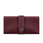 Шкіряне жіноче портмоне 3.0 бордове Crazy Horse, фото 6