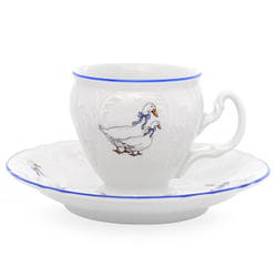 Набір чашок із блюдцями 240 мл 6 шт Bernadotte Гуси 5936B52