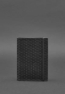 Шкіряна обкладинка для паспорта 2.0 Карбон чорна