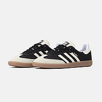 Кросівки Adidas Samba Black Cream / Адидас Самба Чорні з Кремовим, фото 5