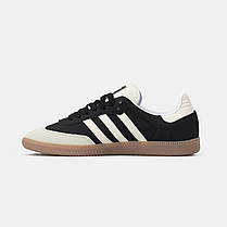 Кросівки Adidas Samba Black Cream / Адидас Самба Чорні з Кремовим, фото 4