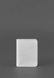 Шкіряна обкладинка для ID-паспорта і водійського повсідчення 4.0 Біла
