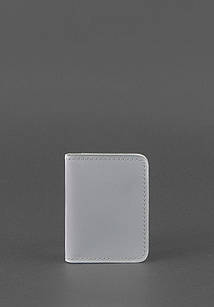 Шкіряна обкладинка для ID-паспорта і водійського повсідчення 4.0 Сіра