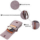 Практична вертикальна чоловіча сумка з текстилю 21266 Vintage Сіра, фото 4