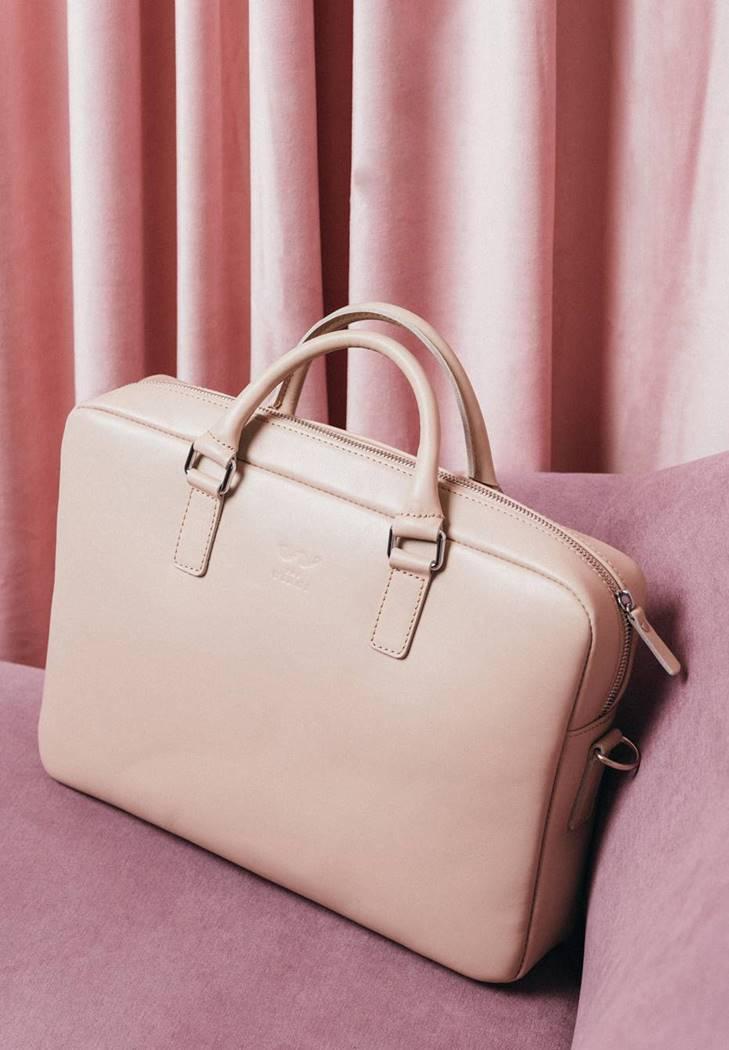Шкіряна ділова сумка Briefcase 2.0 світло-бежевий