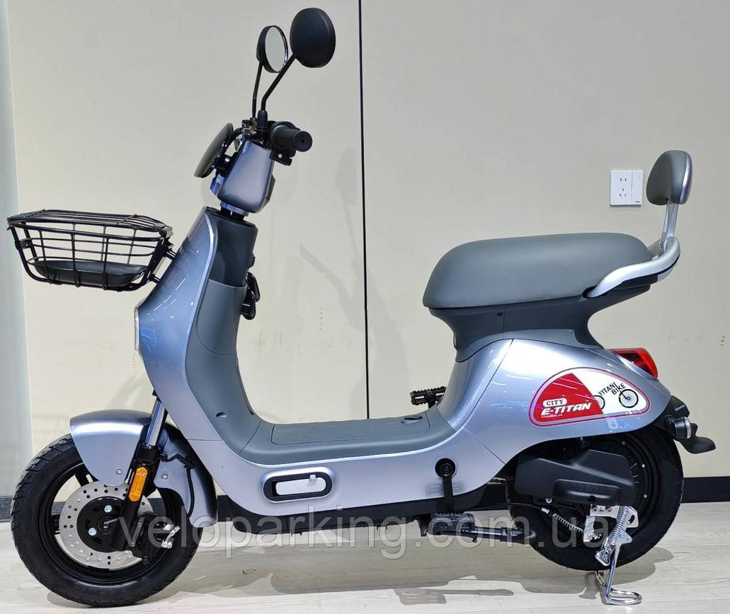 Електроскутер 14" Citon 1000W, 48V/20A велоскутер аккумуляторний, світло LED, диск гальмо