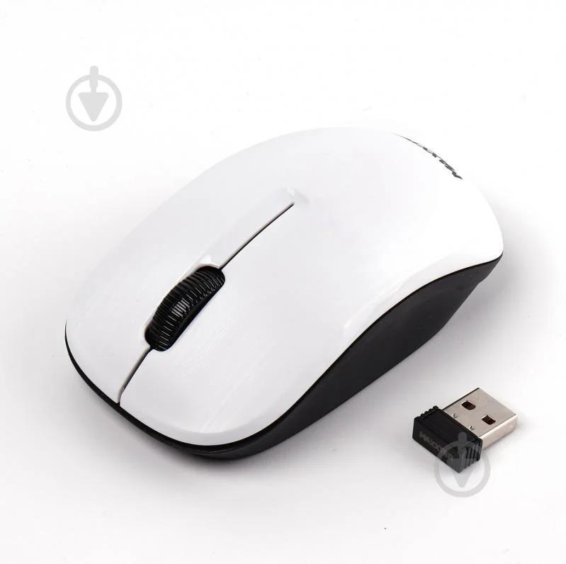Комп'ютерна миша Maxxter Mr-333-W бездротова, USB, White
