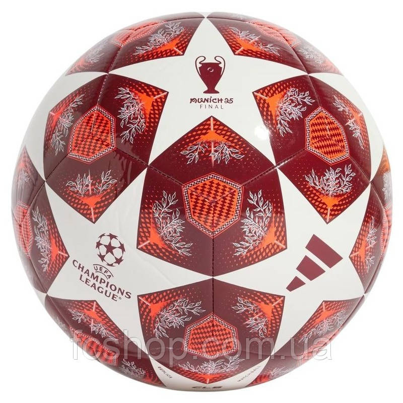 Футбольний м'яч Adidas UCL Club 2025 Munich JH1284, Червоний, Розмір (EU) — 4