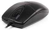 Комп'ютерна миша A4tech OP-620DS, Black, USB, оптична, 1000 dpi, 4 кнопки, безшумний клік, 1.5 м, фото 3