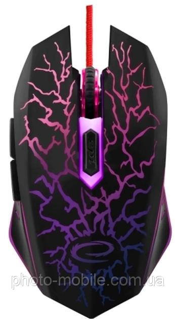 Ігрова комп'ютерна миша Esperanza MX211 Black, Optical, USB, 2400 dpi, підсвічування