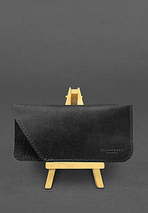 Шкіряний чохол для окулярів Чорний Crazy Horse