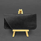 Шкіряний чохол для окулярів Чорний Crazy Horse, фото 4